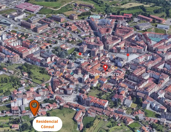 Mapa de ubicación de Residencial Cónsul en Pola de Siero, Siero
